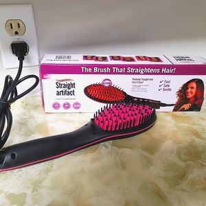 Hair straightening brush